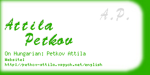 attila petkov business card